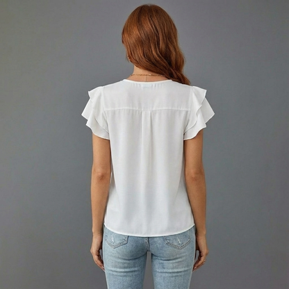 Lumara | Women’s V-Neck Twist Front Top