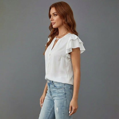 Lumara | Women’s V-Neck Twist Front Top